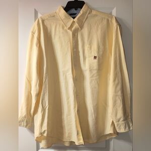 Vintage Woods & Woods Striped Button-Down Shirt – Y2K Oversized Preppy